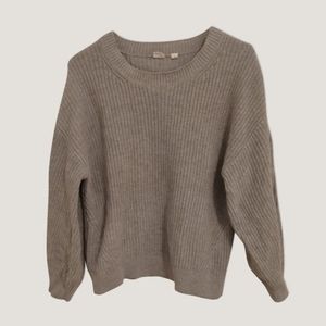 Grey Shaker Stitch Sweater